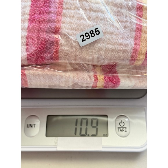 Marine Layer Pink Striped Cotton Gauze Tiered Midi Sun Dress Summer S - Picture 8 of 8